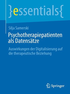 cover image of Psychotherapiepatienten als Datensätze